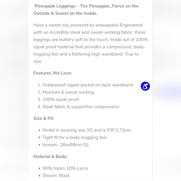 Love Fitness Pineapple Tropical Theme Athletic Leggings - Picture 5 of 5